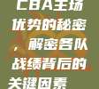 CBA主场优势的秘密，解密各队战绩背后的关键因素🔑