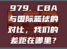 979. CBA与国际篮球的对比，我们的差距在哪里？